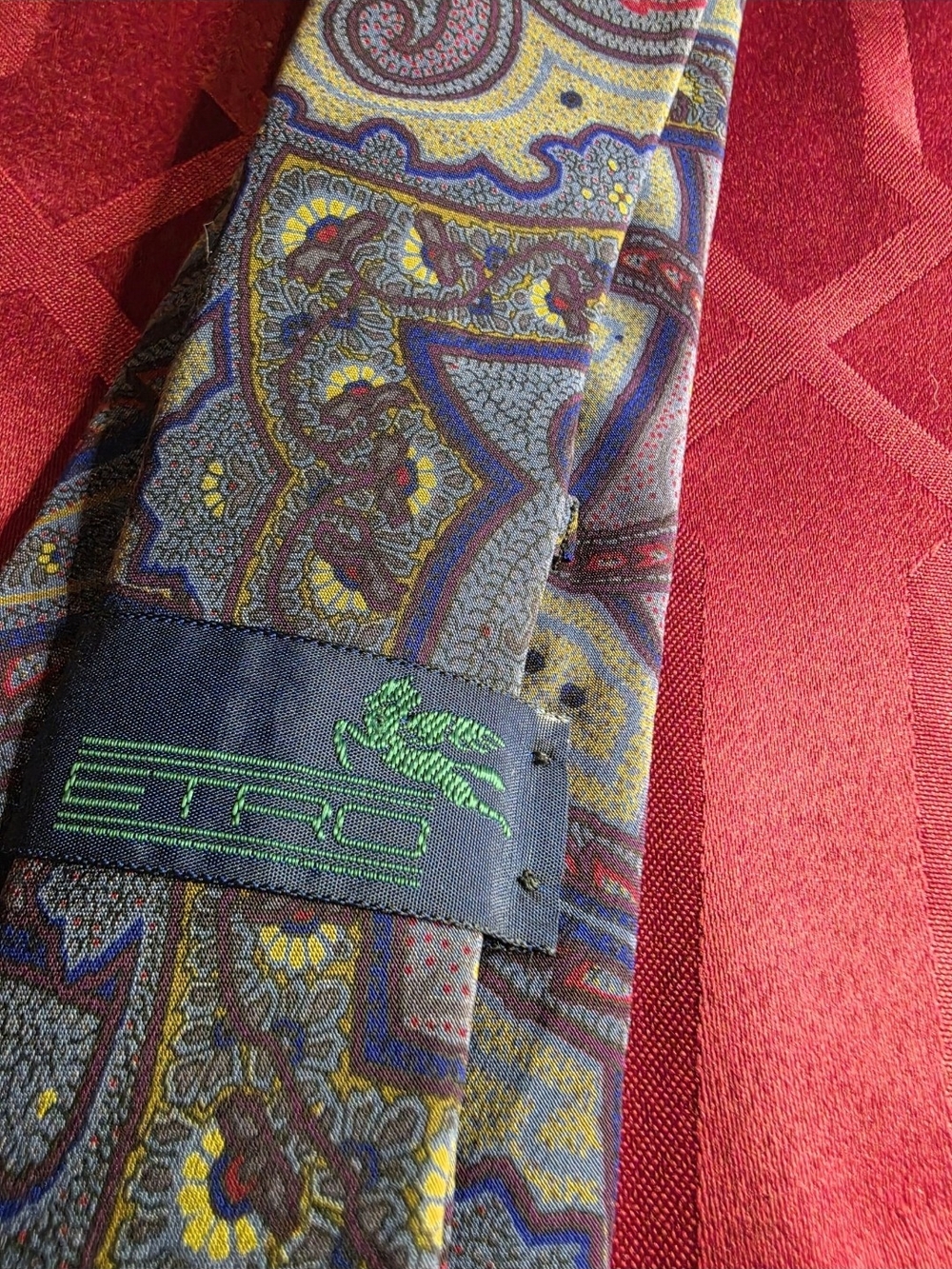 Etro Men’s Paisley Silk Tie in Multicolor